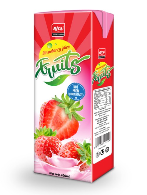 200ml Strawberry juice tetra pak